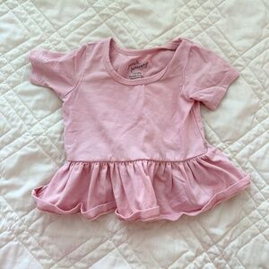 June & January light pink peplum tee size 12-18 months // 2861